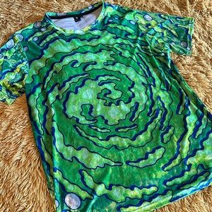 Crushed Velvet Rick and Morty Tee